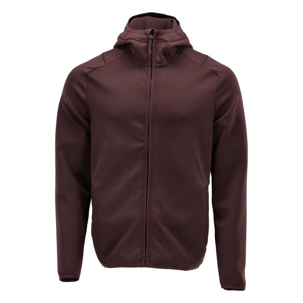 Pull polaire, capuche, veste micropolaire zippée, bordeaux