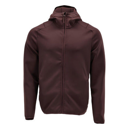 Pull polaire, capuche, veste micropolaire zippée, bordeaux