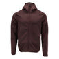 Pull polaire, capuche, veste micropolaire zippée, bordeaux