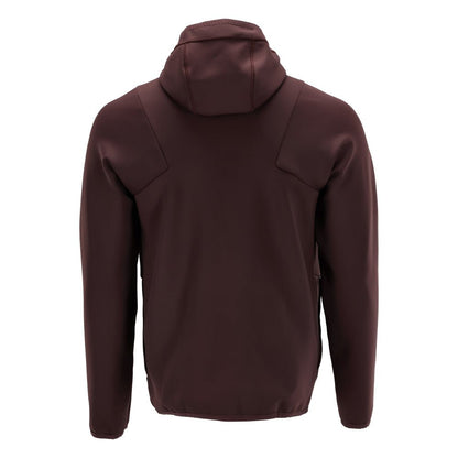 Pull polaire, capuche, veste micropolaire zippée, bordeaux