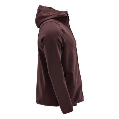 Pull polaire, capuche, veste micropolaire zippée, bordeaux