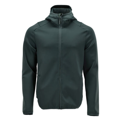 Pull polaire, capuche, veste micropolaire zippée, vert forêt