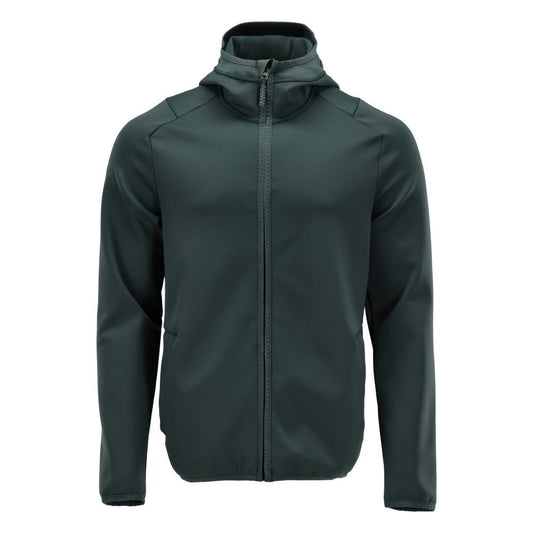 Pull polaire, capuche, veste micropolaire zippée, vert forêt