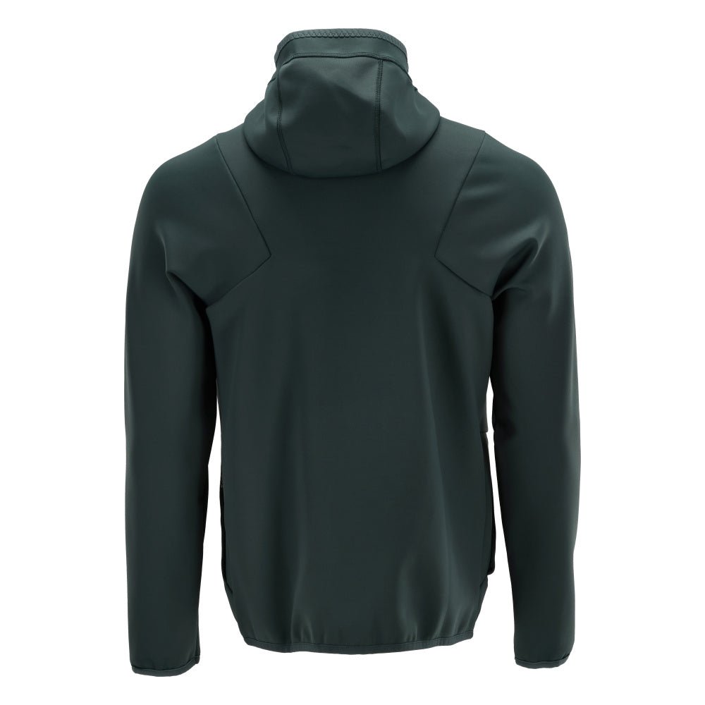 Pull polaire, capuche, veste micropolaire zippée, vert forêt