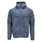 Pull polaire, capuche, veste micropolaire zippée, bleu pierre