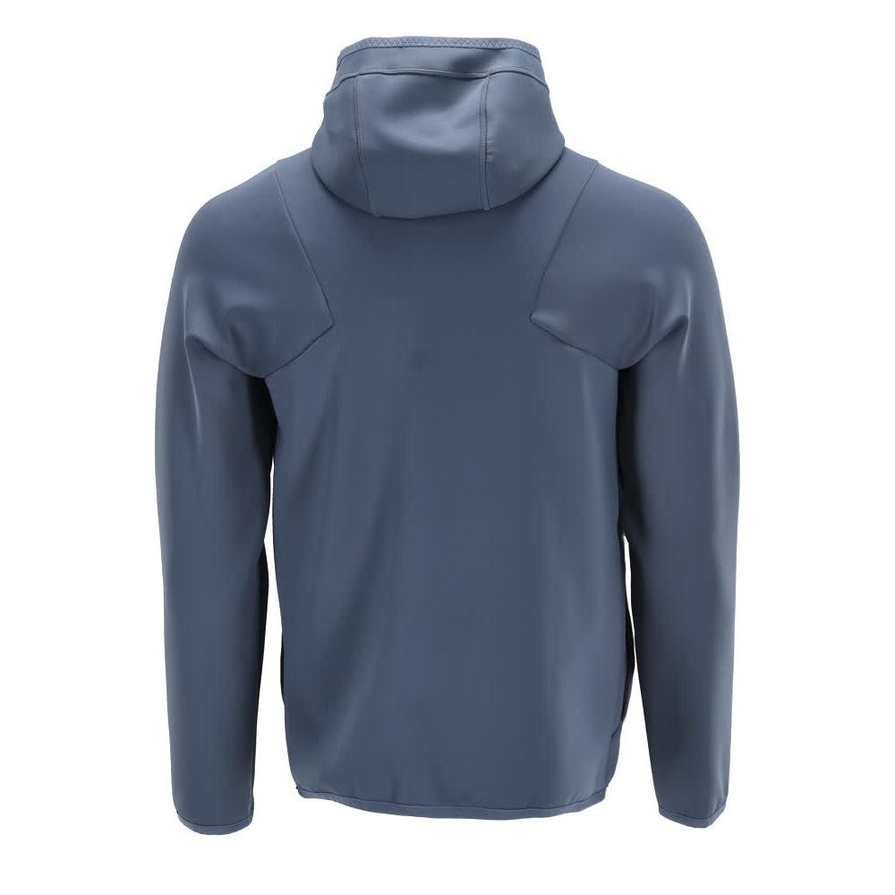 Pull polaire, capuche, veste micropolaire zippée, bleu pierre