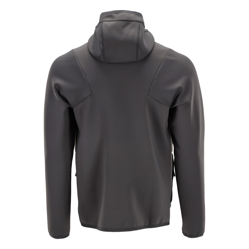 Pull polaire, capuche, veste micropolaire zippée, gris anthracite