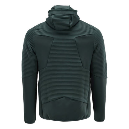 Pull polaire, capuche, veste micropolaire zippée, vert forêt