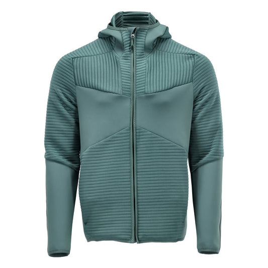 Pull polaire, capuche, veste micropolaire zippée, vert forêt clair