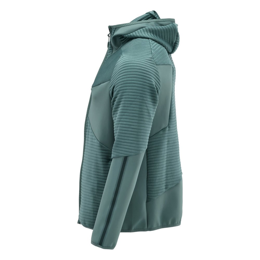 Pull polaire, capuche, veste micropolaire zippée, vert forêt clair