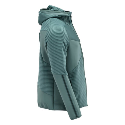Pull polaire, capuche, veste micropolaire zippée, vert forêt clair