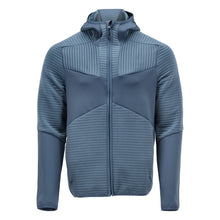 Pull polaire, capuche, veste micropolaire zippée, bleu pierre