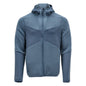 Pull polaire, capuche, veste micropolaire zippée, bleu pierre