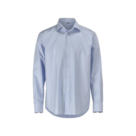 Chemise, coupe classique, bleu clair/blanc