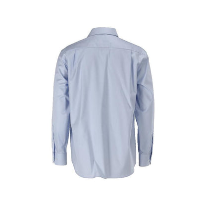 Chemise, coupe classique, bleu clair/blanc