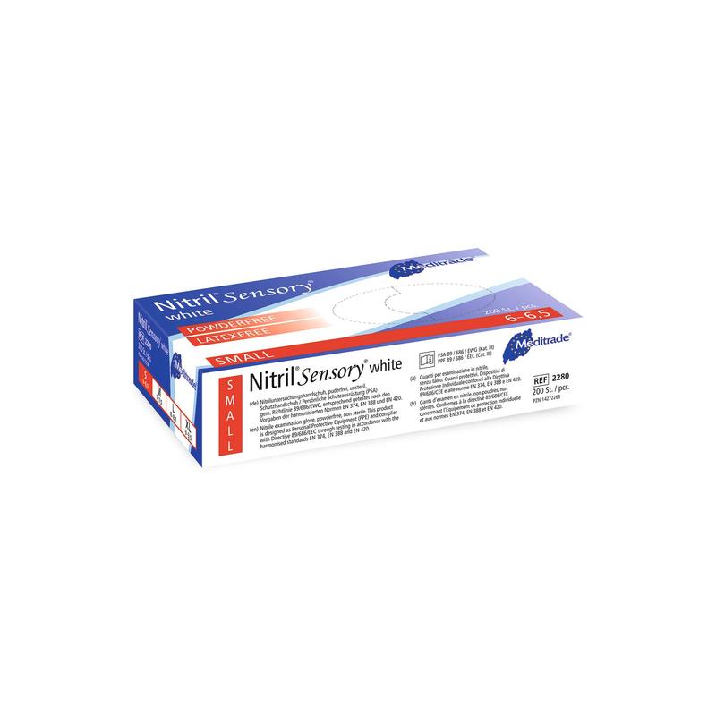 Meditrade Nitrile Sensoriel blanc