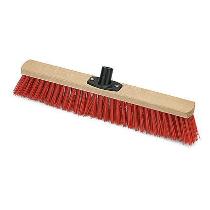 Le balai de salle Power Stick Elaston de Nölle Profi Brush dispose de poils en plastique rouge denses, d'une base en plastique noir pour fixer le manche et de la qualité de la technique de brosses et pinceaux Nölle Profi Brush e.K. - idéal pour le nettoyage professionnel.