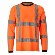 T-shirt, manches longues, t-shirt coupe moderne, orange haute visibilité