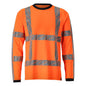 T-shirt, manches longues, t-shirt coupe moderne, orange haute visibilité