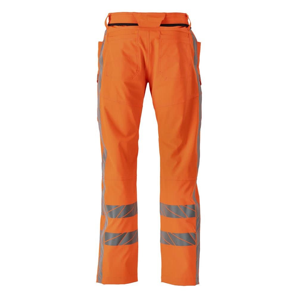 Pantalon avec poches sur les cuisses, pantalon stretch, orange haute visibilité