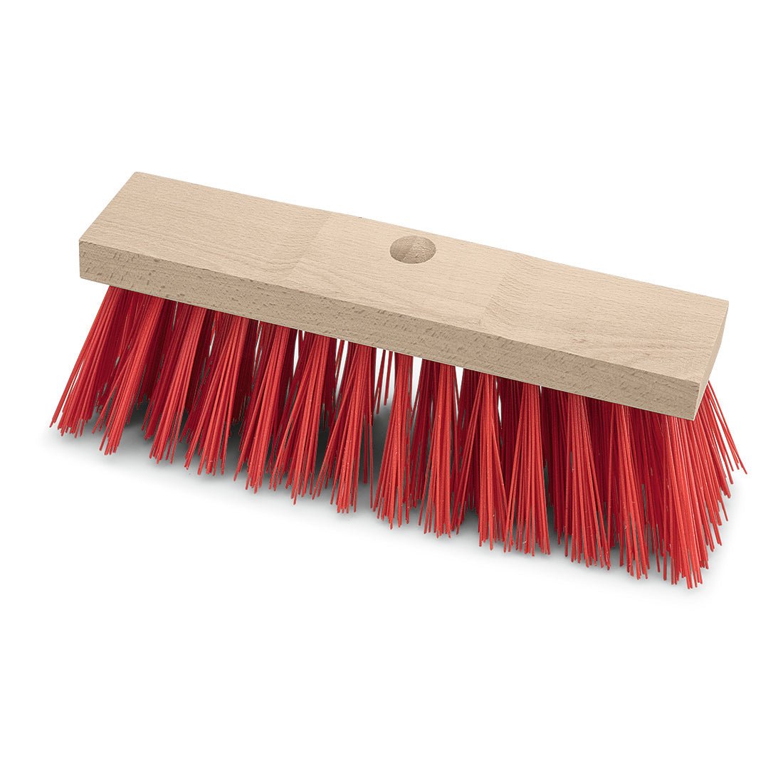Le balai de rue Nölle Profi (32 cm) a une tête en bois de selle durable et des poils en élaston rouge denses et renforcés. Avec un trou central pour le manche, il est idéal pour une utilisation intensive en extérieur. Marque : Nölle Profi Brush Bürsten- & Pinseltechnik e.K.