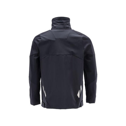 Veste, stretch, veste de travail en métal à fermeture éclair, noir-bleu