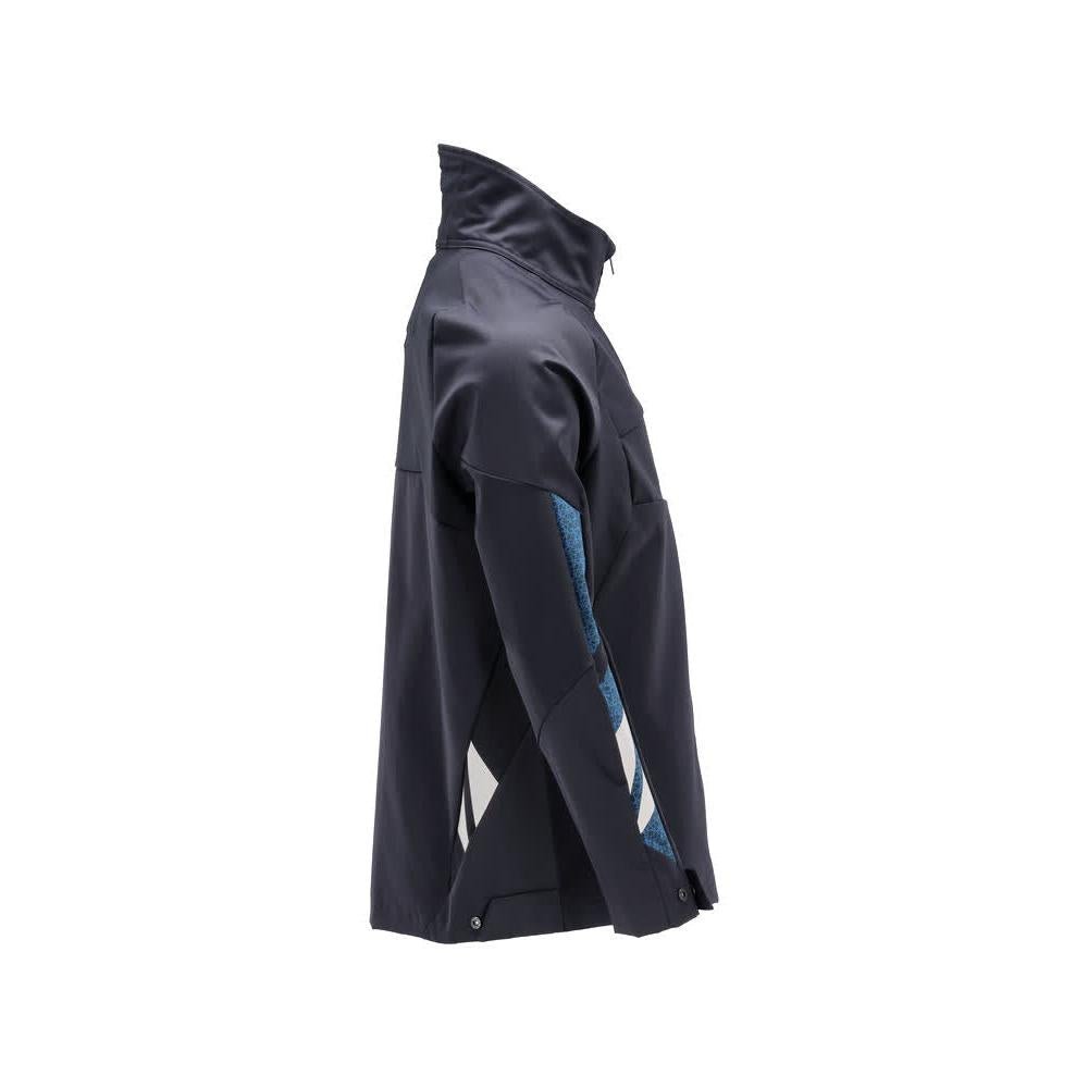 Veste, stretch, veste de travail en métal à fermeture éclair, noir-bleu