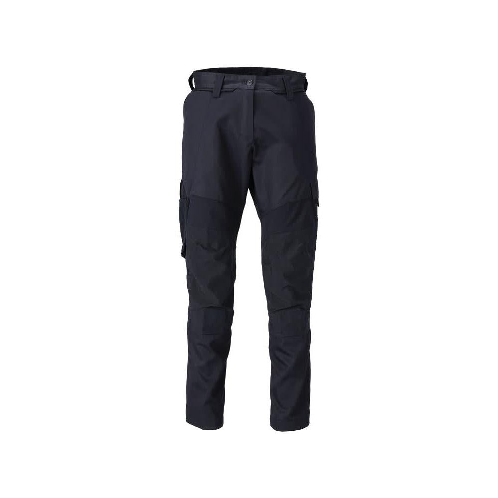 Pantalon avec poches genoux, pantalon femme, noir-bleu