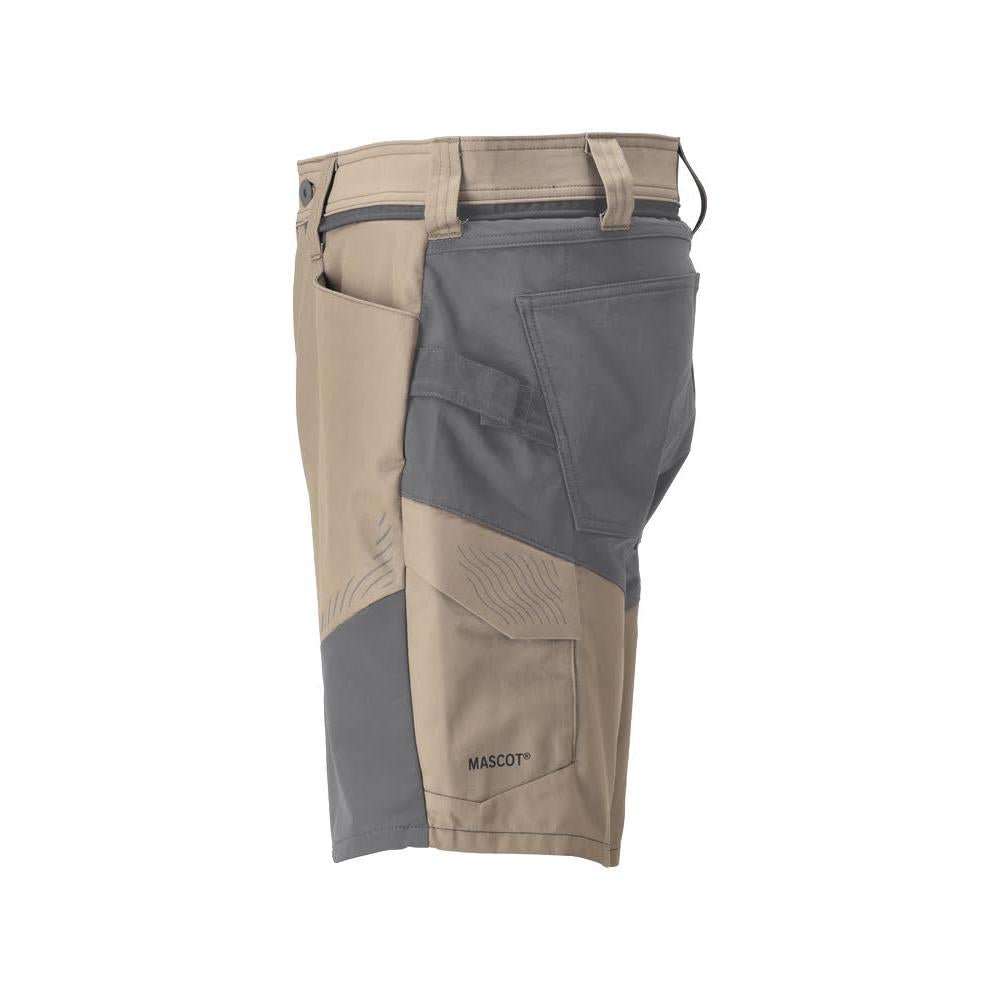 Short, short léger, beige sable foncé/gris anthracite