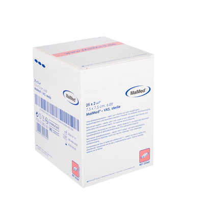 Compresses fendues en polaire stérile MaiMed-VKS, 25x2 pièces/boîte