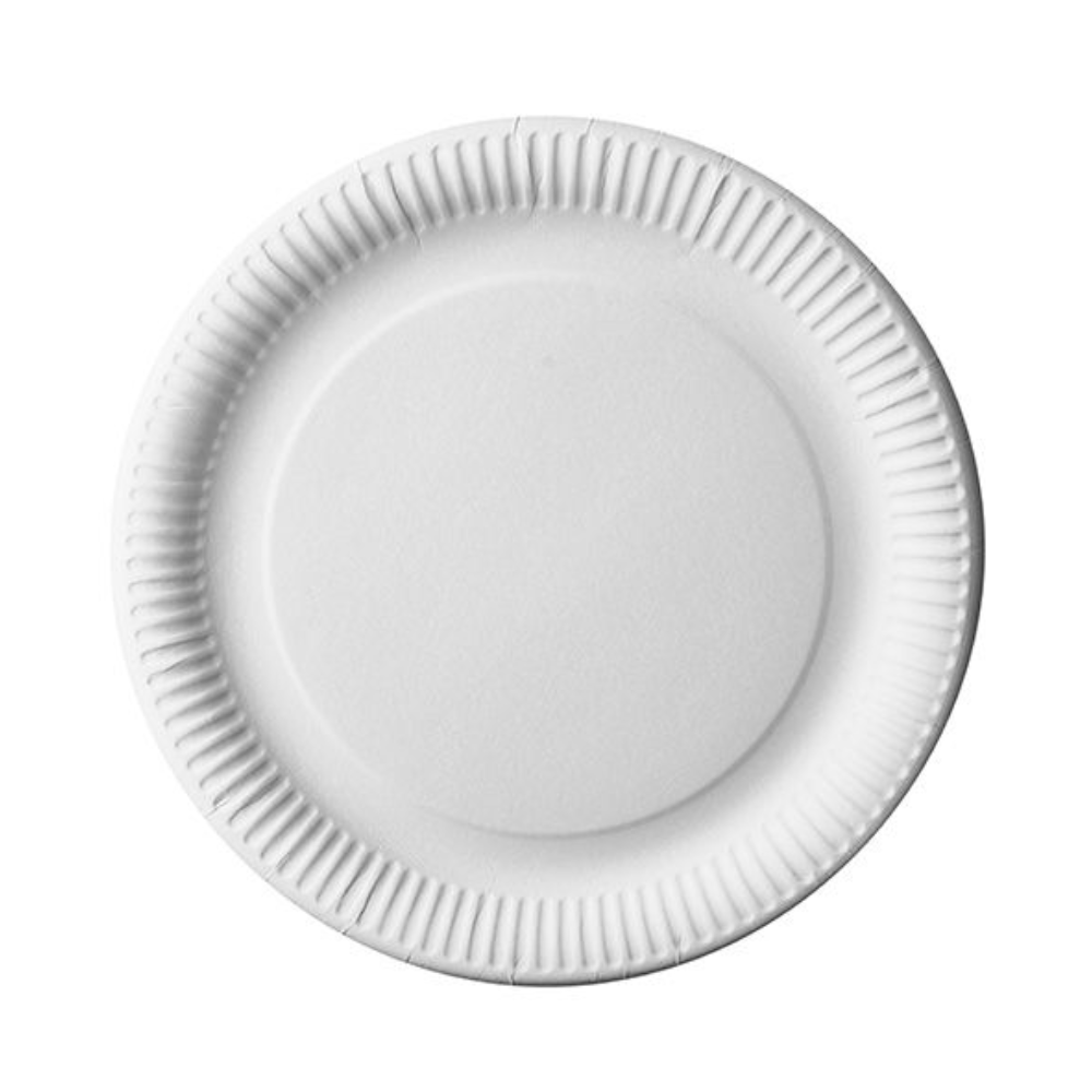 Le PAPSTAR GmbH 29 50 assiette, carton "pure" ronde - blanche est une simple assiette ronde blanche en carton de fibres fraîches avec un bord légèrement surélevé et cannelé - un choix écologique pour toute occasion.
