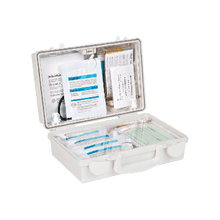 Trousse de premiers secours QUICK-CD blanche avec contenu standard conforme à la norme DIN 13157
