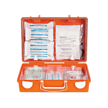 Trousse de premiers secours SN-CD orange avec contenu standard conforme à la norme DIN 13157