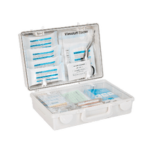 Trousse de premiers secours SN-CD blanche avec contenu standard conforme à la norme DIN 13157