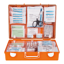 Trousse de premiers secours MT-CD orange avec contenu standard conforme à la norme DIN 13169