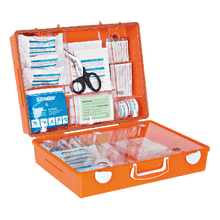 Trousse de premiers secours MT-CD orange avec contenu standard conforme à la norme DIN 13169
