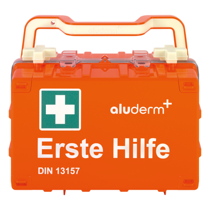 Trousse de premiers secours orange DYNAMIC-GLOW S norme DIN 13157 | Valise (1 pièce)