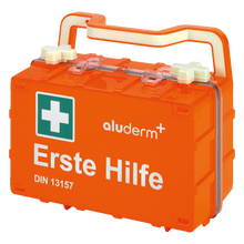 Trousse de premiers secours orange DYNAMIC-GLOW S norme DIN 13157 | Valise (1 pièce)