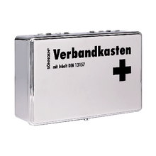 Trousse de premiers secours KIEL Chrome avec contenu standard conforme à la norme DIN 13157