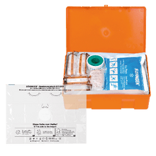 VBK KIEL KU-orange avec garniture standard DIN 13157 et masque de réanimation