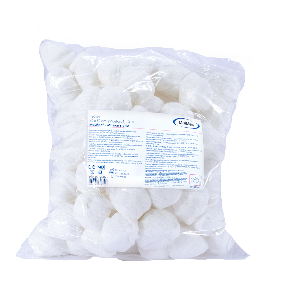 Tampons de gaze MaiMed-MT non stériles, 500 pièces/sachet en aluminium