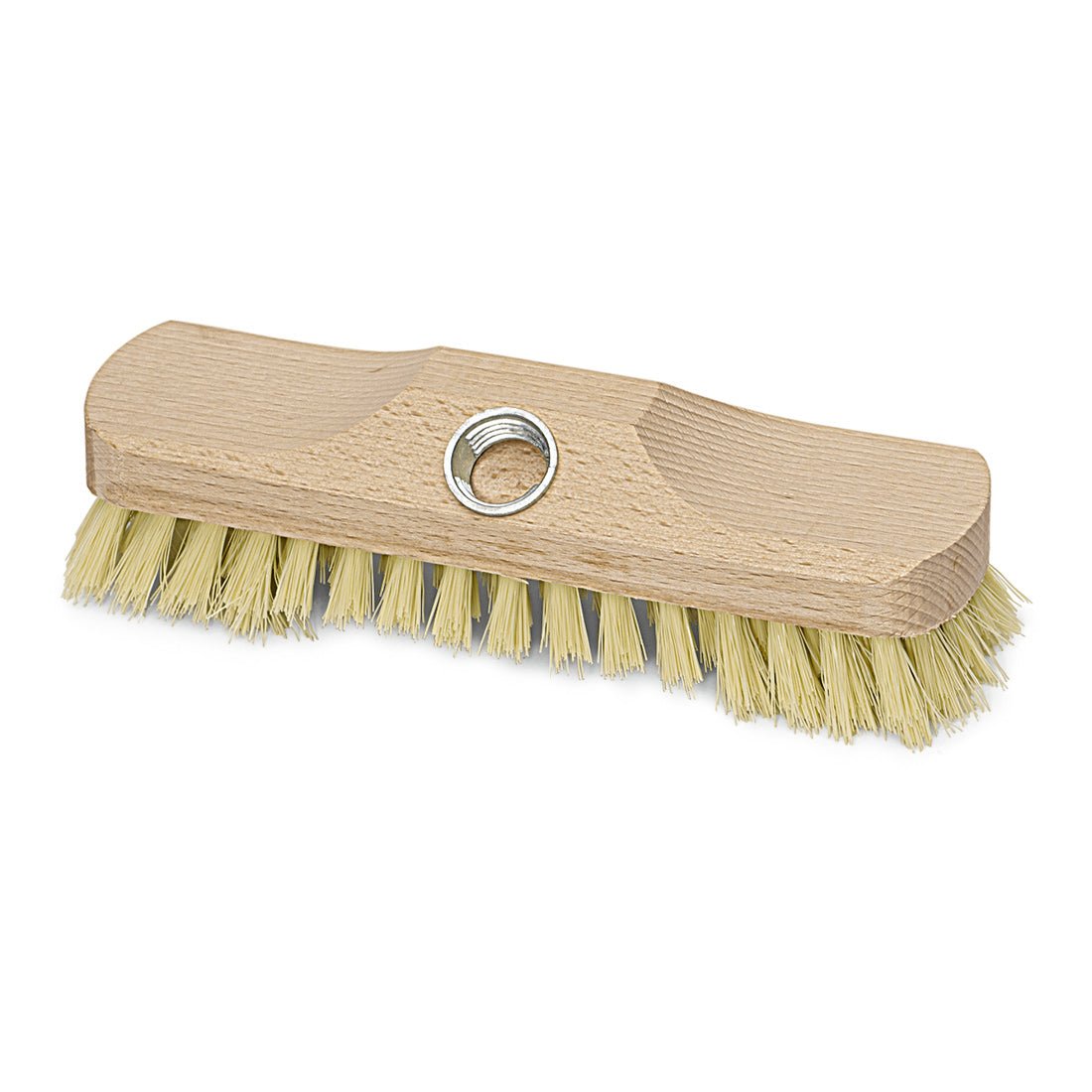 La brosse professionnelle Nölle 22 cm brosse à récurer avec barbe, dure, de Nölle Profi Brush Bürsten- & Pinseltechnik e.K., a des poils rigides et une douille filetée pour une fixation facile du manche - parfaite pour un nettoyage en profondeur.