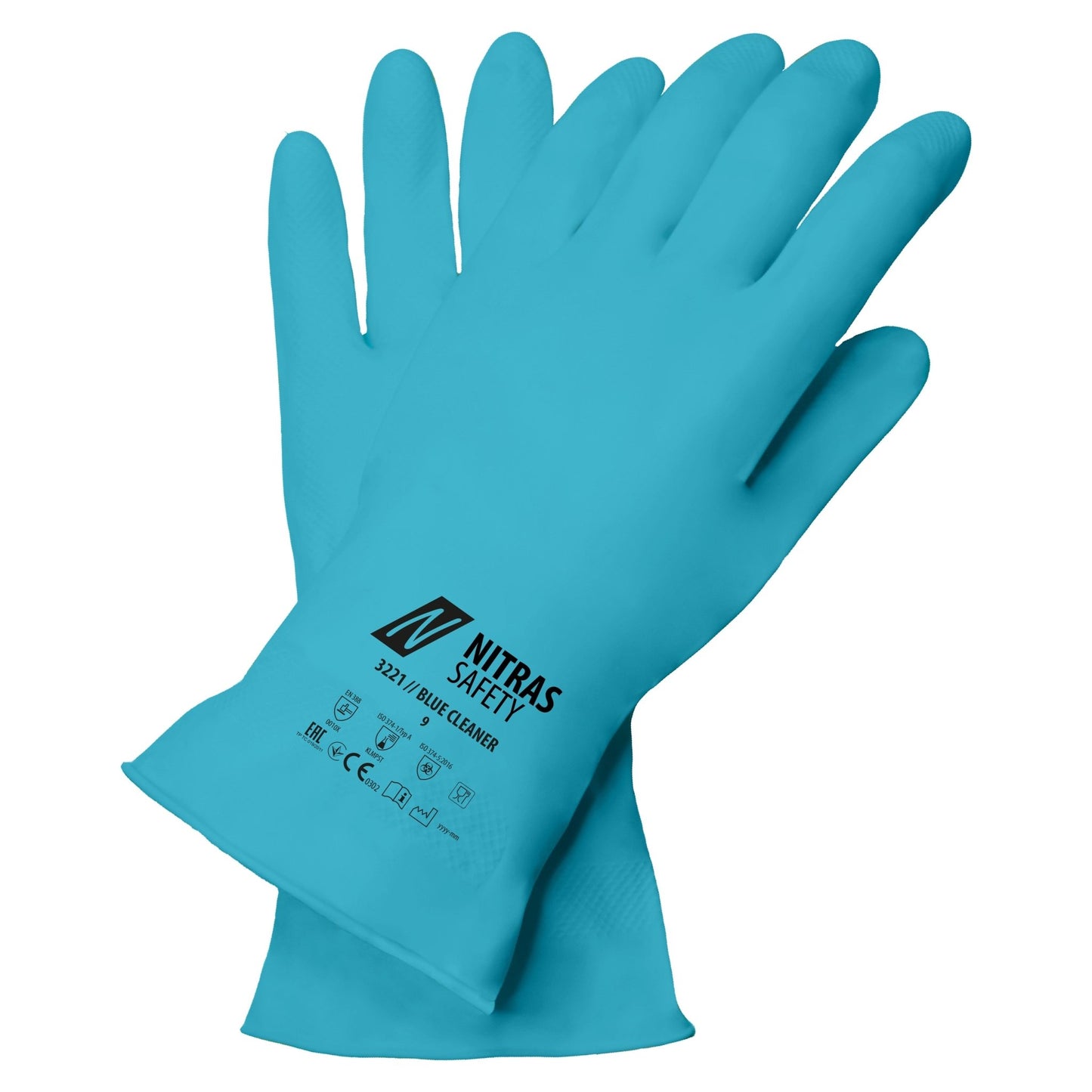 NITRAS BLUE CLEANER, gants chimiques, bleu