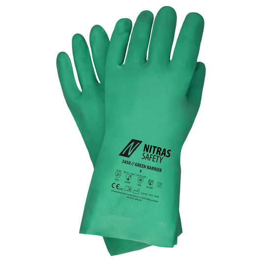 NITRAS GREEN BARRIER, gants de protection chimique, vert