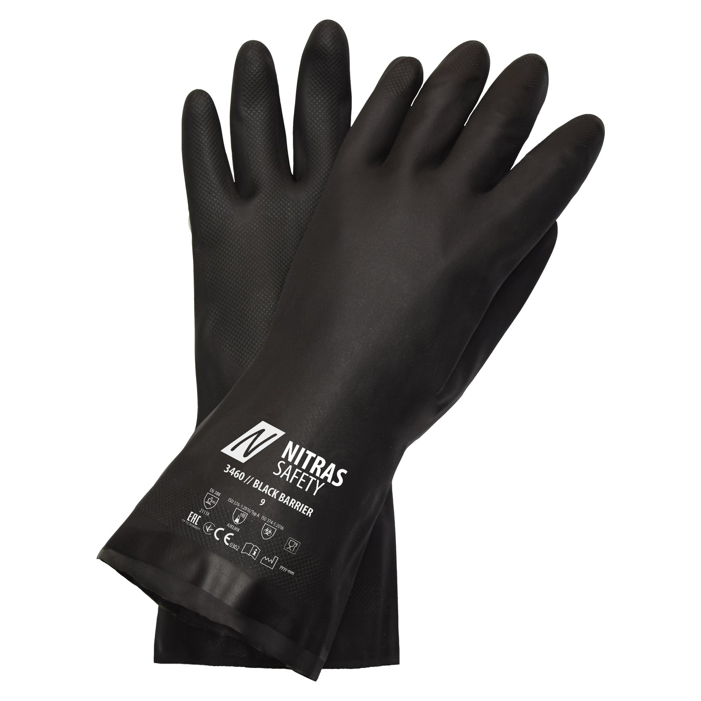 NITRAS BLACK BARRIER, gants de protection chimique, noirs