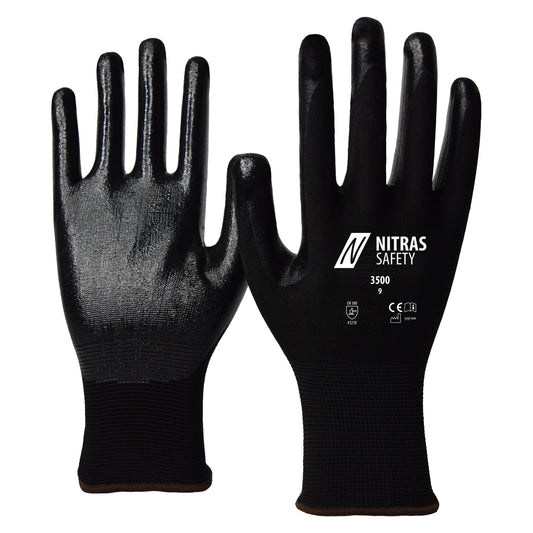 Gants en nylon NITRAS, noirs