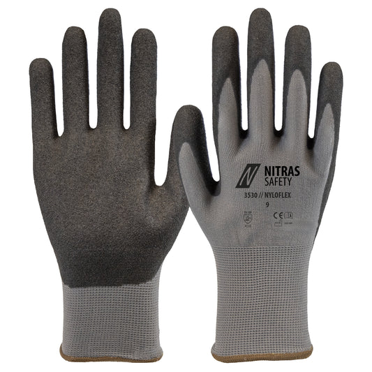 NITRAS NYLOFLEX, gants de montage, gris/noir
