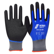 NITRAS OIL GRIP, gants de montage, bleu / noir
