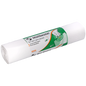 Un rouleau blanc EMIL DEISS KG (GmbH + Co.) DEISS 36519 sacs poubelle, 300+300x700 mm, 50 pièces, avec étiquette vert-blanc avec illustration de main pour une ouverture facile ; biodégradable.