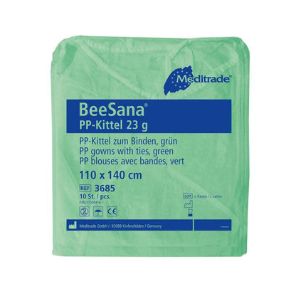 Manteau de protection BeeSana® PP pour le personnel et les visiteurs, paquet de 10